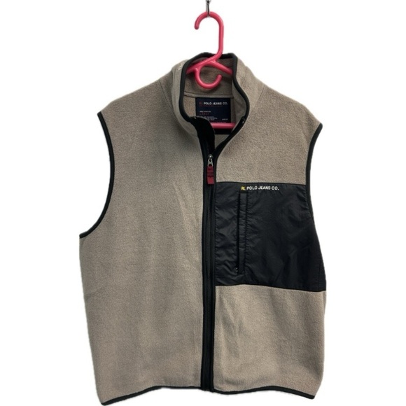 Vintage Ralph Lauren RL Polo Jeans Co Men’s Fleece Vest Sz L - Picture 1 of 9